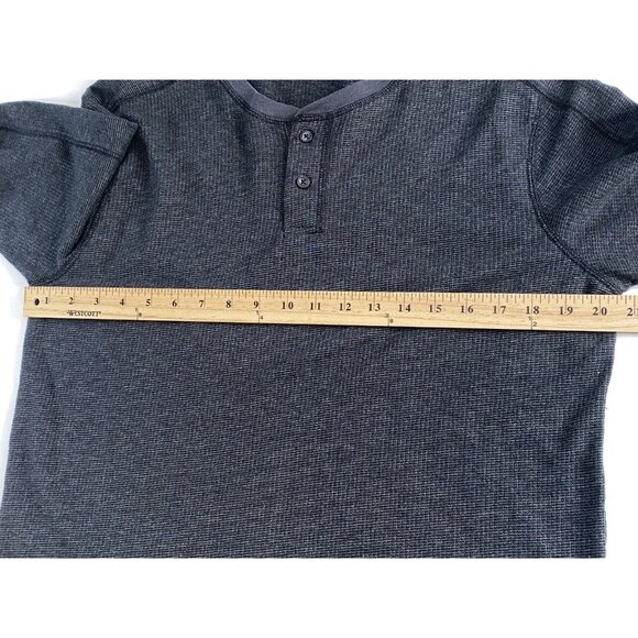 Roark 2 Button Henley Range Rat Slub Waffle Pullover Charcoal Gray Men’s Large - Picture 11 of 14